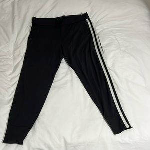Athleta jogger, black with white stripe